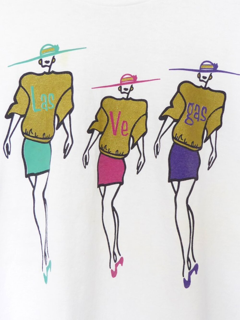 1980s Vintage Las Vegas jerzees women illustration graphic t shirt size 1X/2X